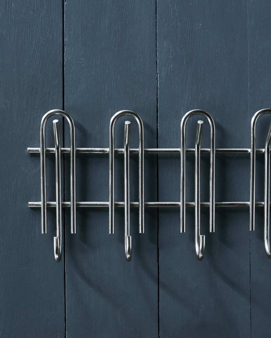 House Doctor Cleo Hakenleiste 50 cm, Silberfarbenes Finish