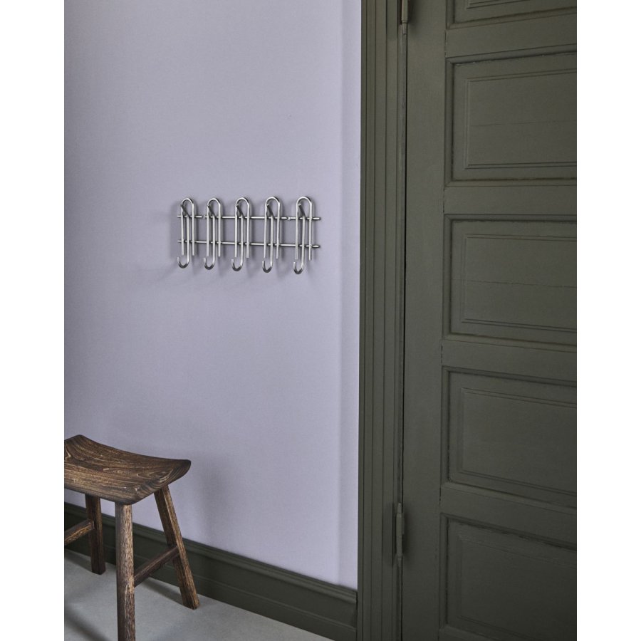 House Doctor Cleo Hakenleiste 50 cm, Silberfarbenes Finish