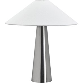 House Doctor Soffi Bordlampe H48 cm, B�rstet S�lvfinish/Off-white