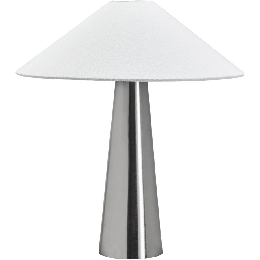 House Doctor Soffi Bordlampe H48 cm, B�rstet S�lvfinish/Off-white