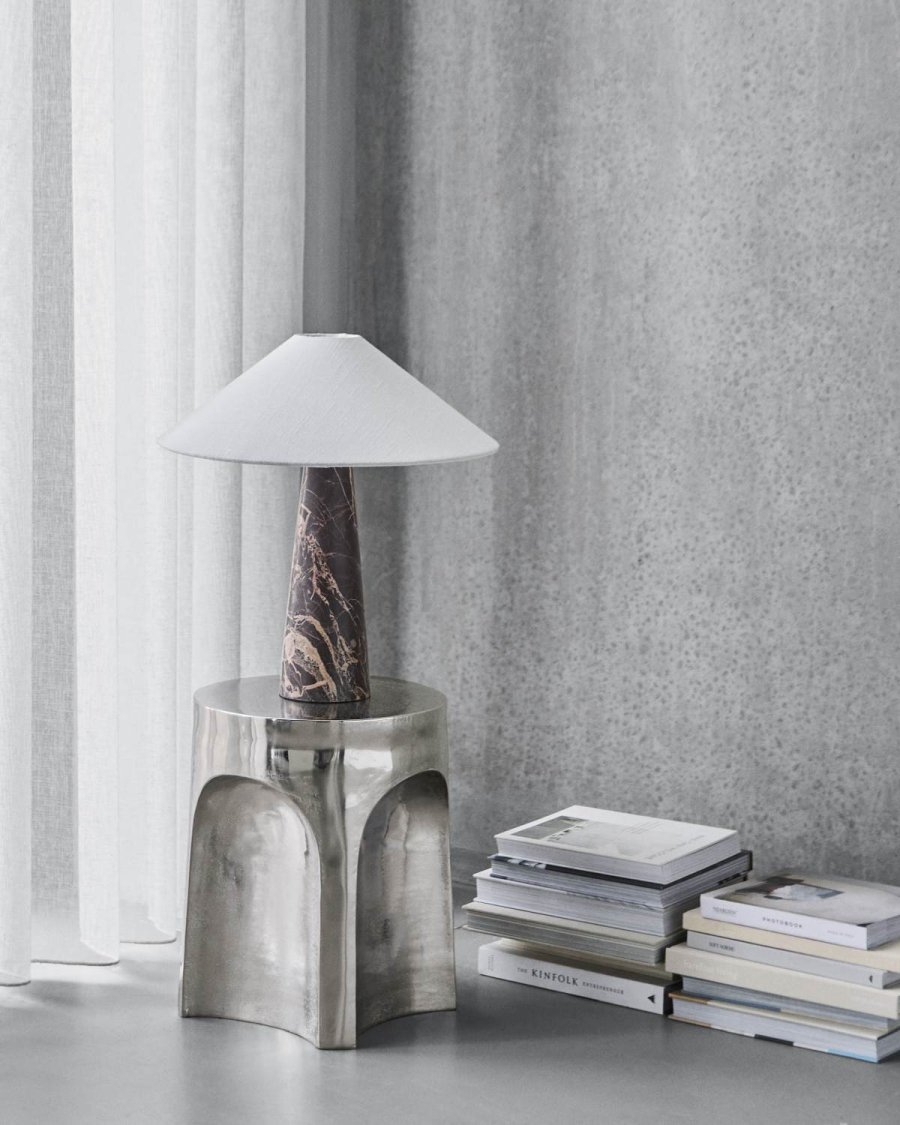 House Doctor Soffi Bordlampe H44,5 cm, Brun/Off-White