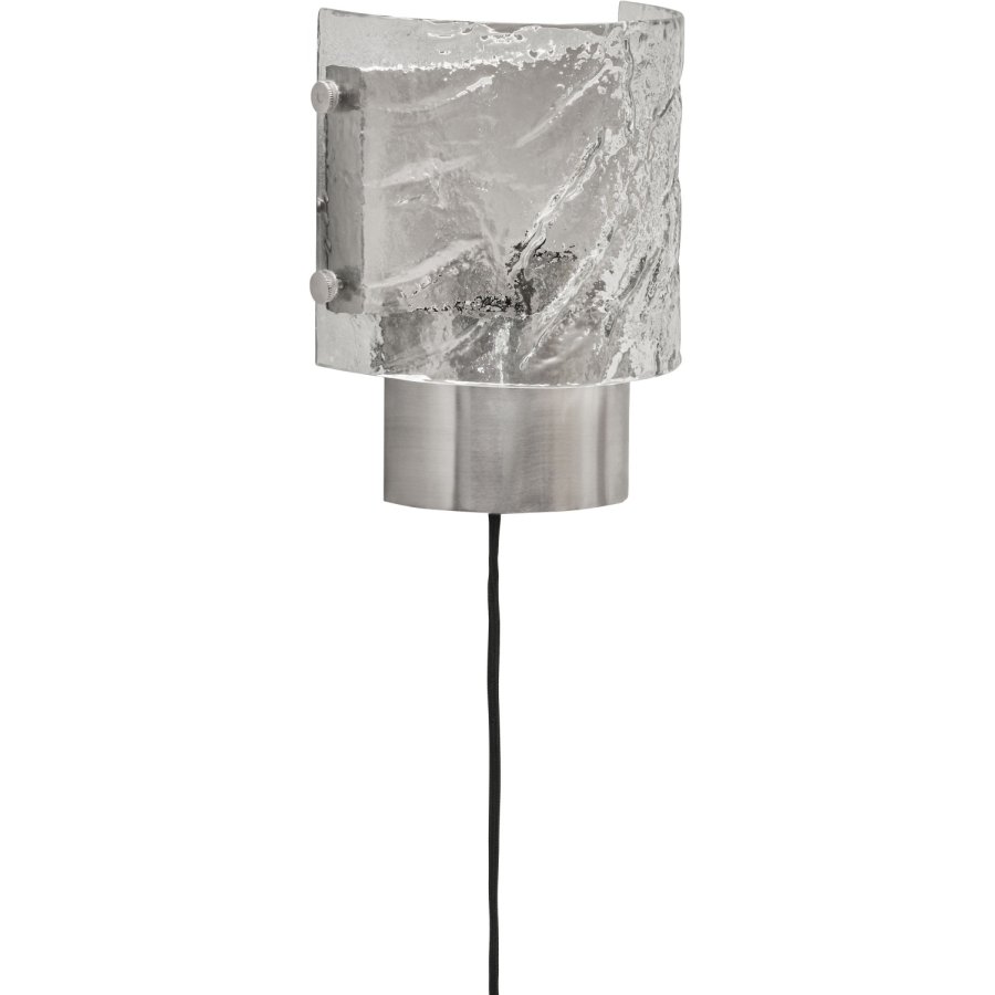 House Doctor Type Wandlampe 22 cm, Geb�rstete Silberoberfl�che