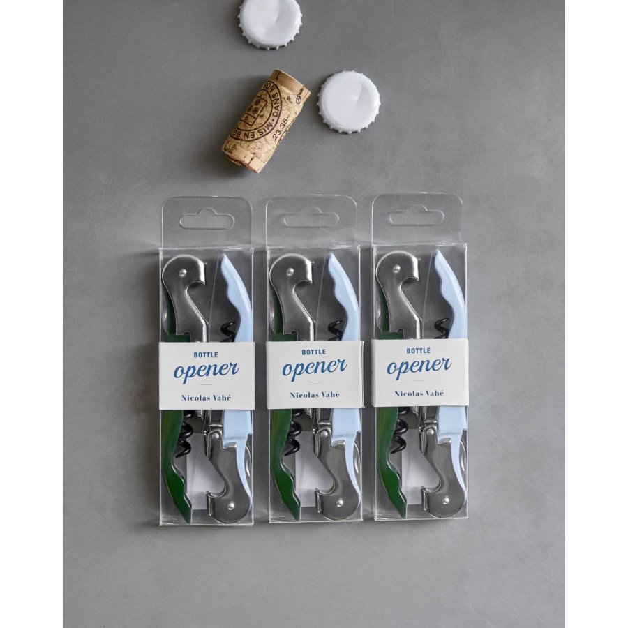 Nicolas Vah&eacute; Opener Flaske�bner 2 stk. 12 cm, Gr�n/Lysebl�