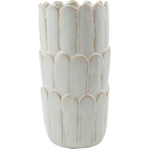 House Doctor Ezra Vase H25 cm, R�hvid