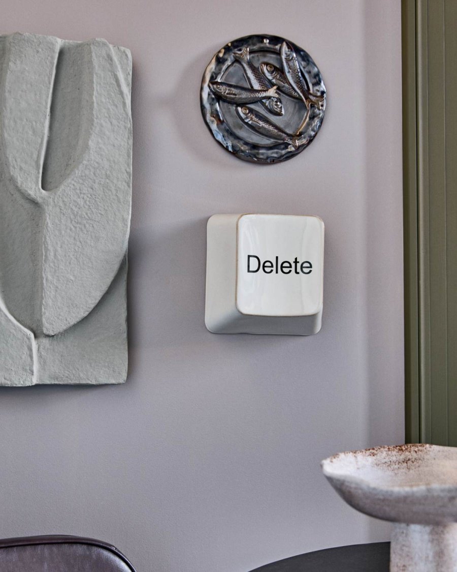 House Doctor Delete Wall Art 18x18 cm, R�hvid