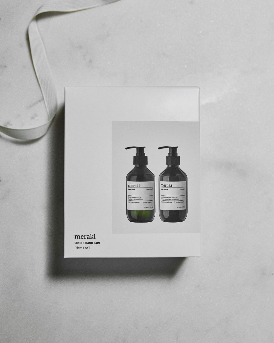 Meraki Geschenkbox mit Handseife und -lotion, Linen Dew