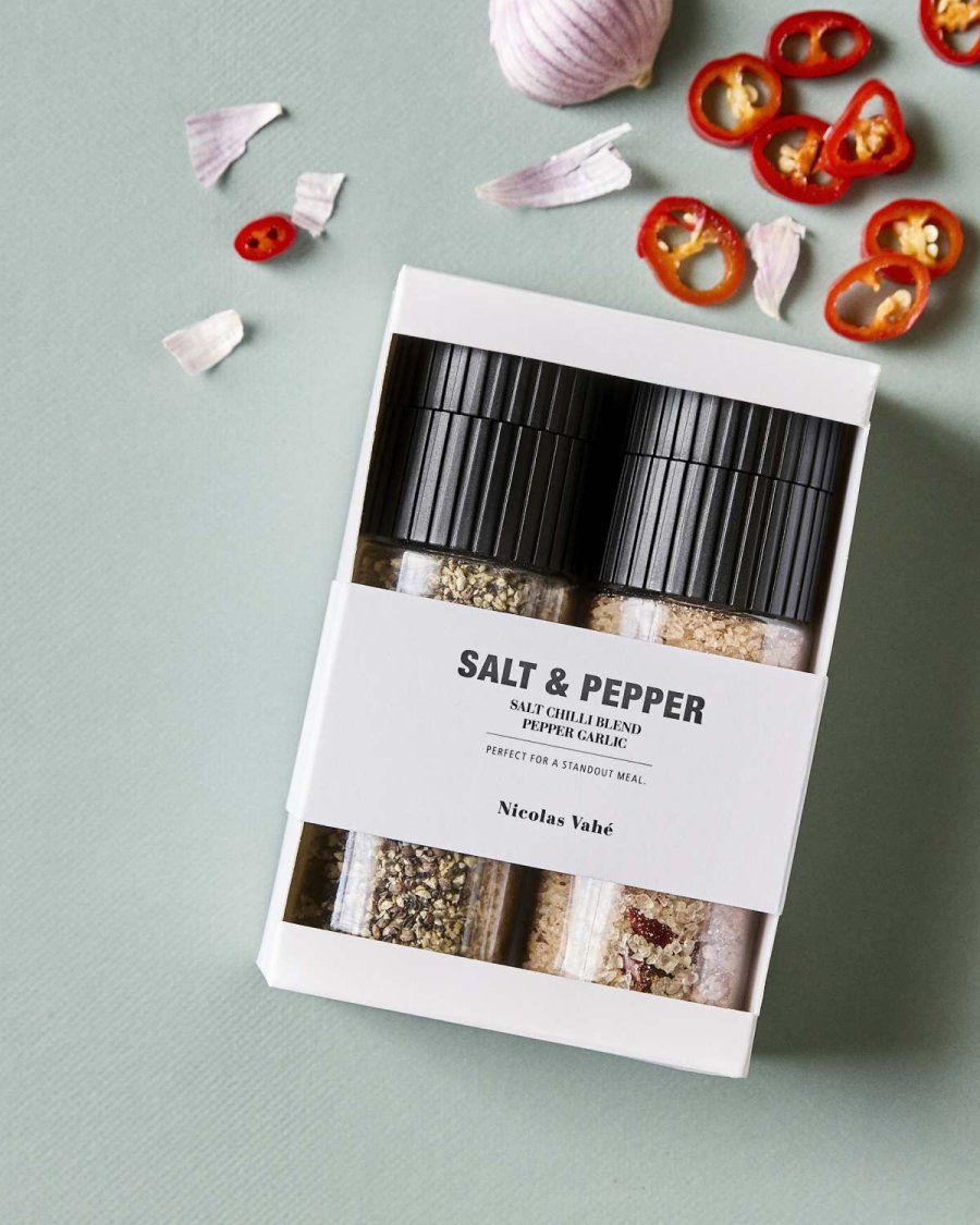 Nicolas Vah&eacute; Geschenkbox mit Salz und Pfeffer, Salt Chilli/Pepper & Garlic