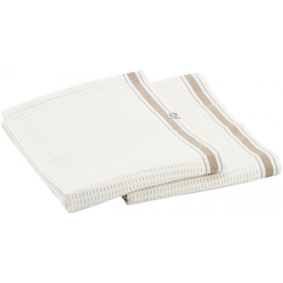 House Doctor Bihar Geschirrtuch 2er Set 75x55 cm, Nougat