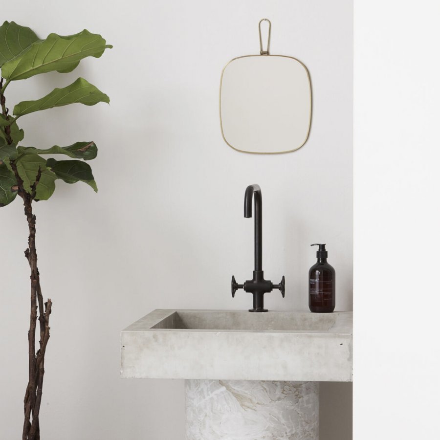 Meraki Spejl m. Ramme 26x28 cm, Antik Messing