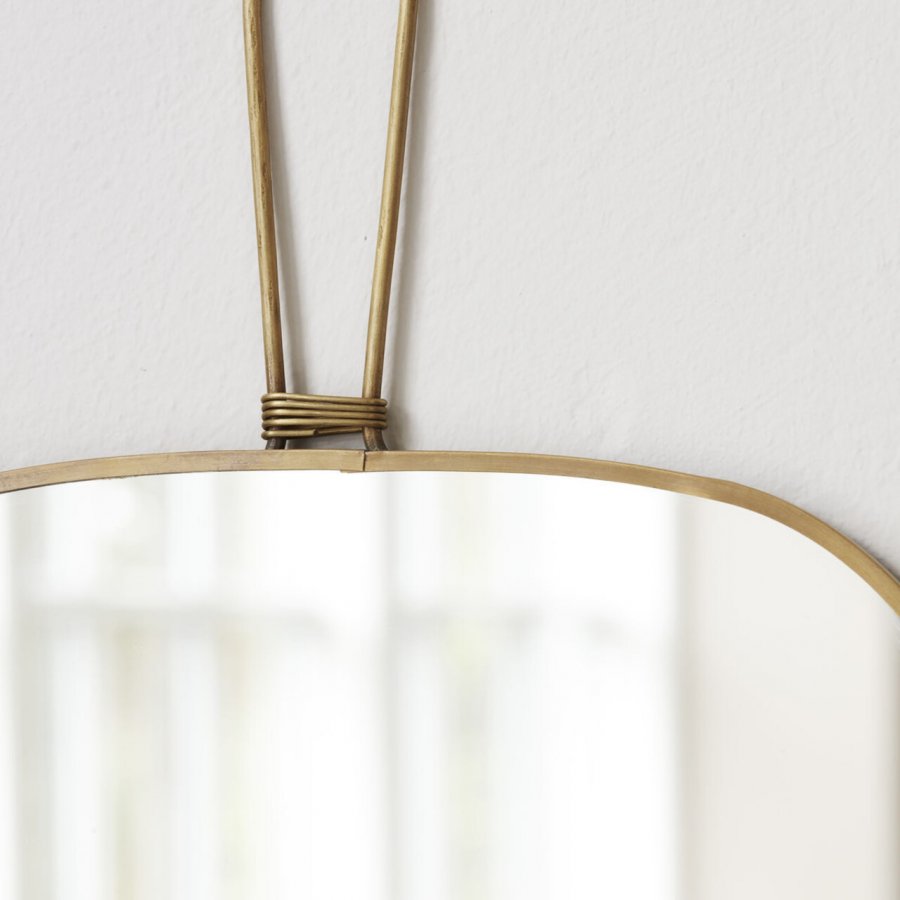 Meraki Spejl m. Ramme 26x28 cm, Antik Messing