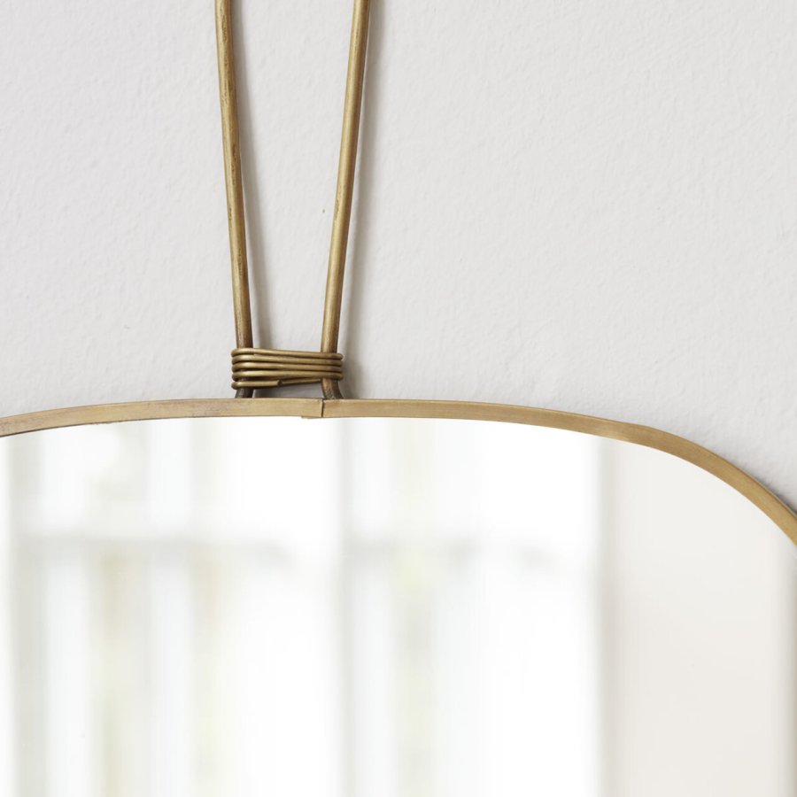 Meraki Spejl m. Ramme 26x28 cm, Antik Messing
