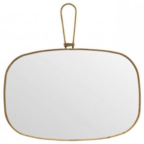 Meraki Spejl m. ramme 30x20 cm, Antik messing