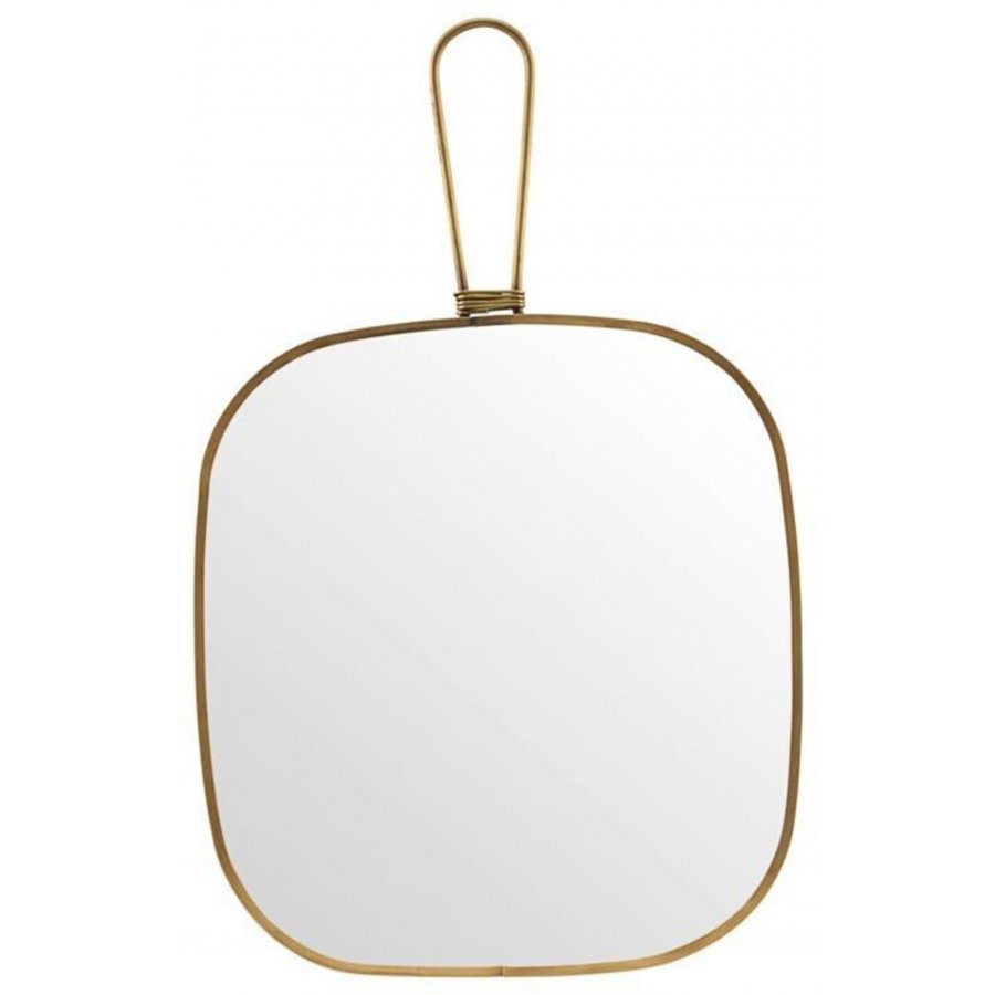 Meraki Spejl m. Ramme 20x22 cm, Antik Messing