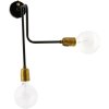 House Doctor Molecular Wandleuchte 30 cm, Schwarz/Messing