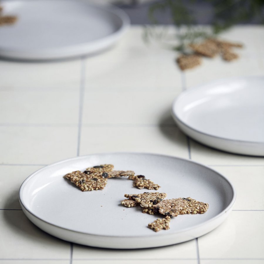 House Doctor Tallerken By Hand �27,5 cm, Gr�/Hvid