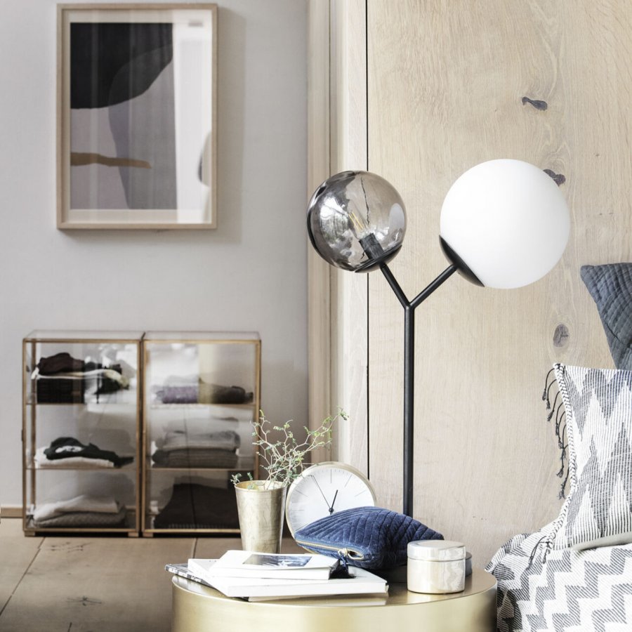 House Doctor Twice Bordlampe 42 cm, Sort