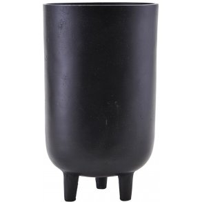 House Doctor Jang Urtepotte H26 cm, Sort Oxideret