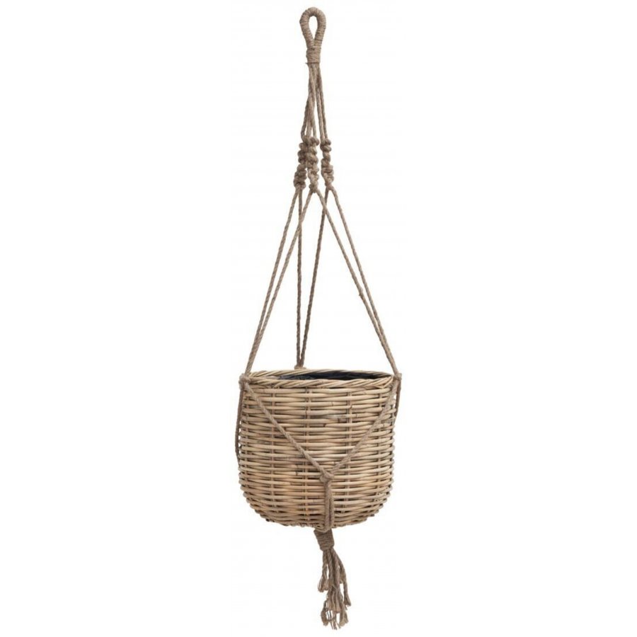 House Doctor Urtepotte Wowen 30 cm, Metal Rattan Jute