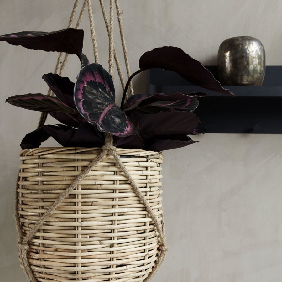 House Doctor Urtepotte Wowen 30 cm, Metal Rattan Jute