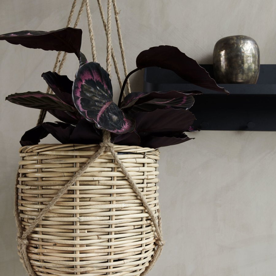 House Doctor Urtepotte Wowen 30 cm, Metal Rattan Jute