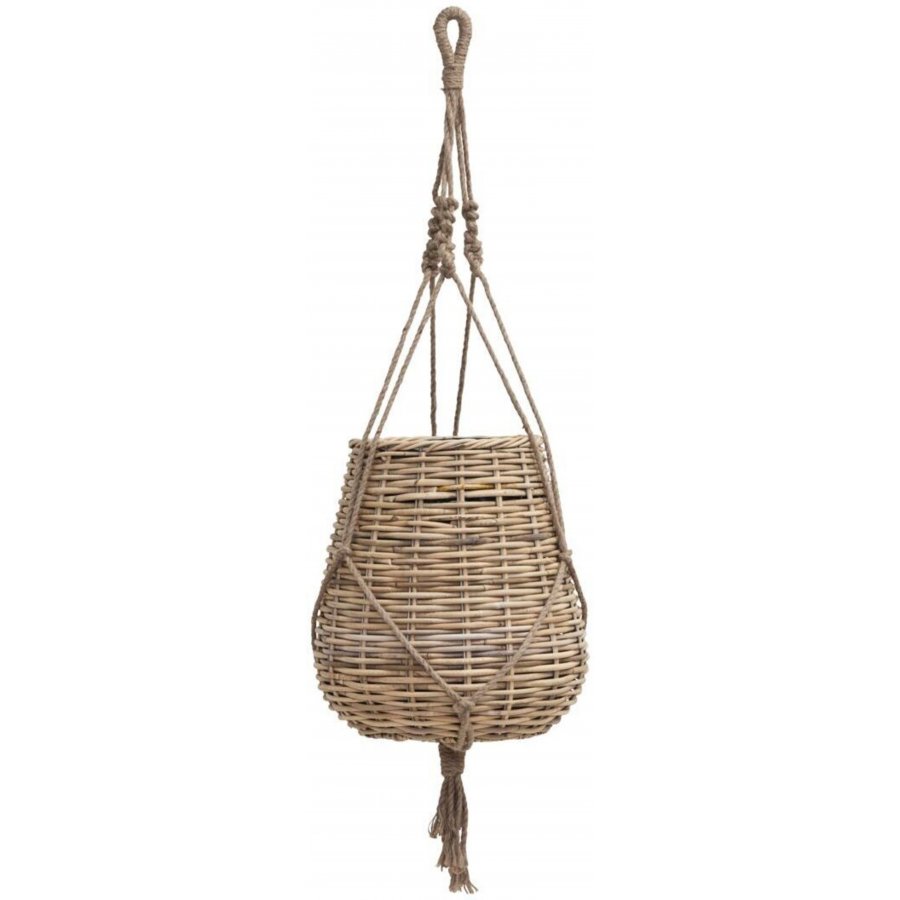 House Doctor Urtepotte Wowen 45 cm, Metal Rattan Jute