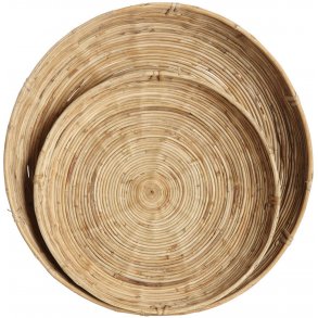 House Doctor Chaka Tablett 2er Set, Natur