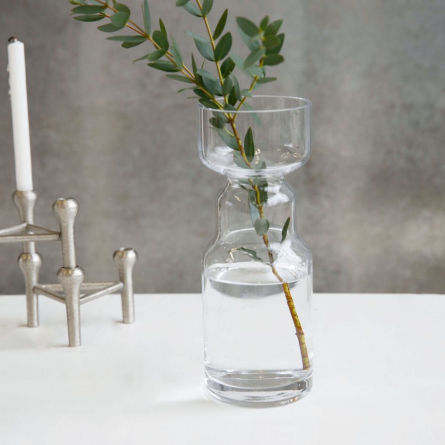House Doctor Cinth Vase 20 cm, Klar
