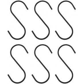 House Doctor Snap Kleiderhaken 6er Set 10 cm, Schwarz