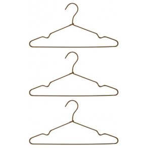 House Doctor Wire Kleiderbgel 3er Set, Braun