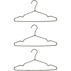 House Doctor Wire Kleiderbgel 3er Set, Dunkelgrau