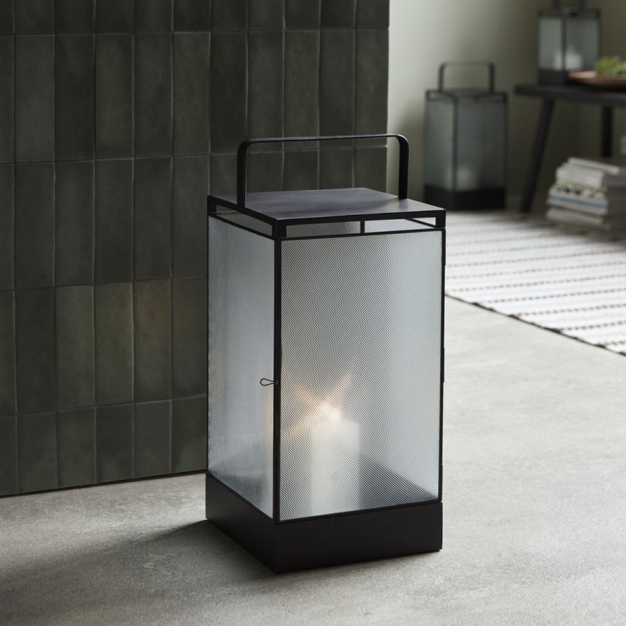 House Doctor Blaze Lanterne H50 cm, Sort Antik