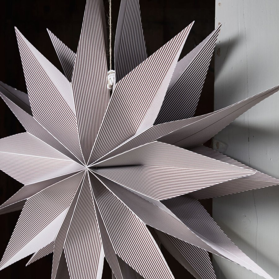 House Doctor Capella Stjerne �50 cm, Br�ndt R�d/Hvid