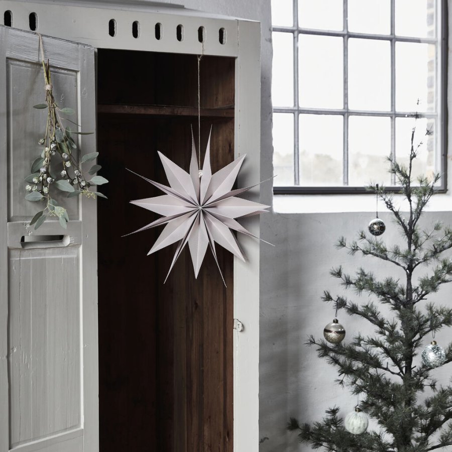 House Doctor Capella Stjerne �50 cm, Br�ndt R�d/Hvid