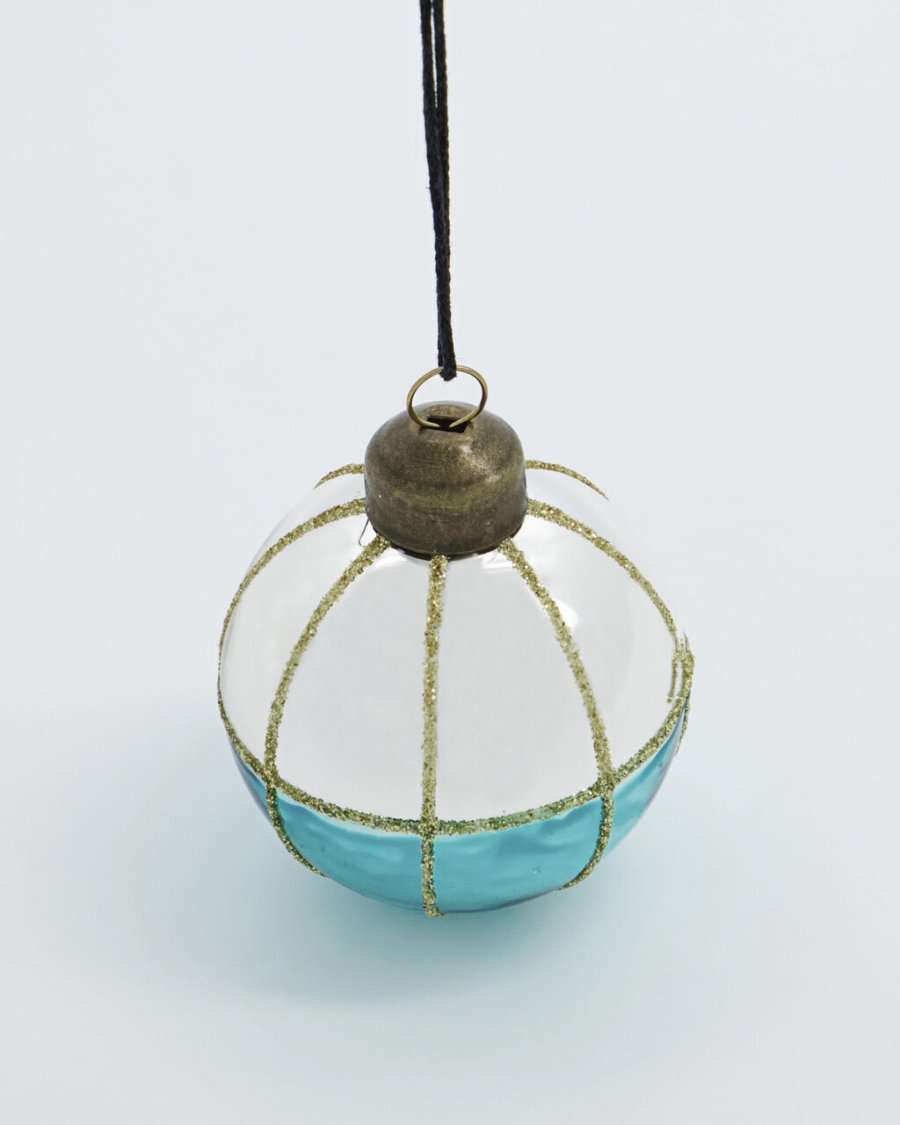 House Doctor Lines Julepynt �5 cm, Turkis