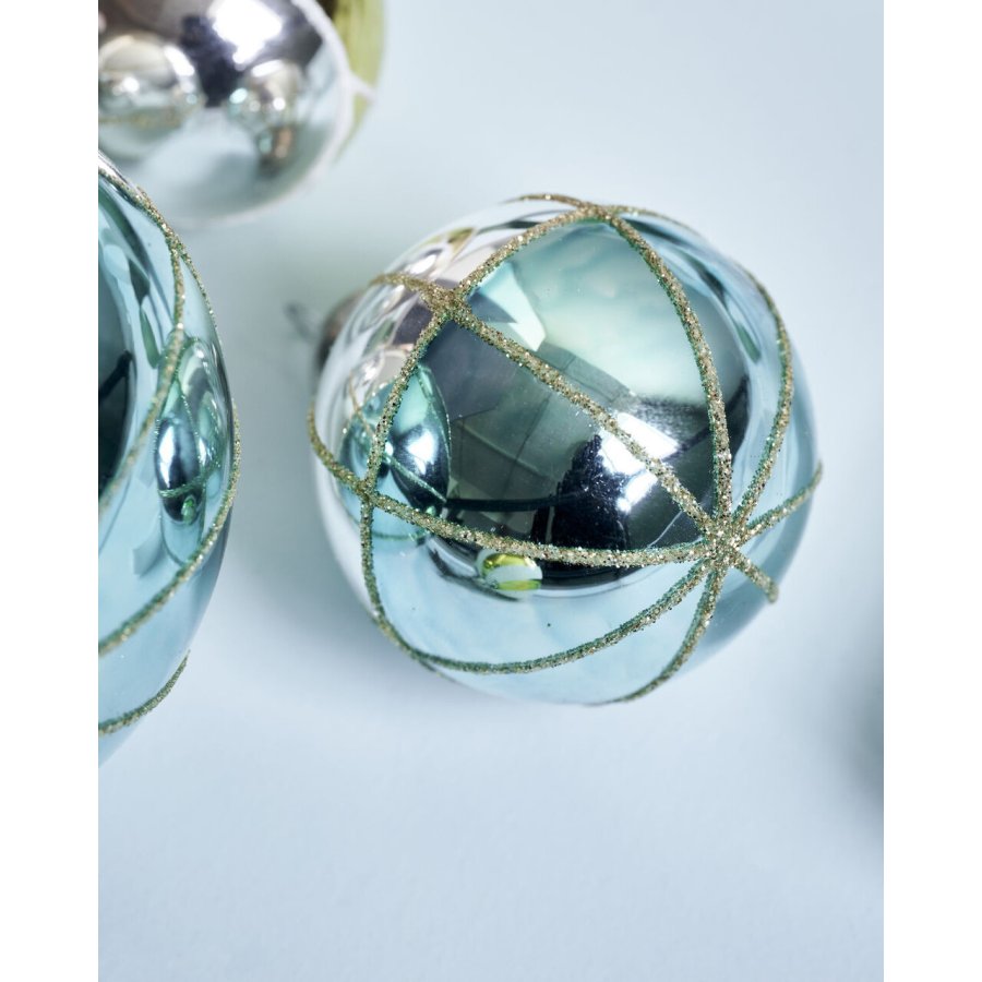 House Doctor Lines Julepynt �5 cm, Turkis