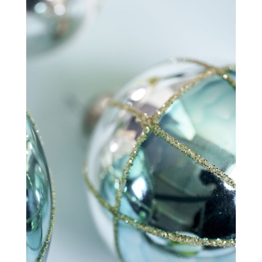 House Doctor Lines Julepynt �5 cm, Turkis