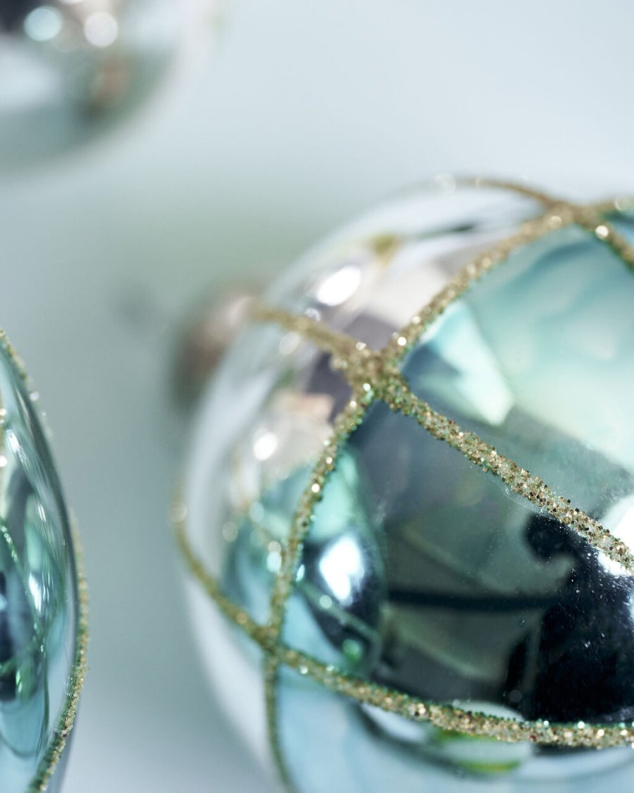 House Doctor Lines Julepynt �5 cm, Turkis