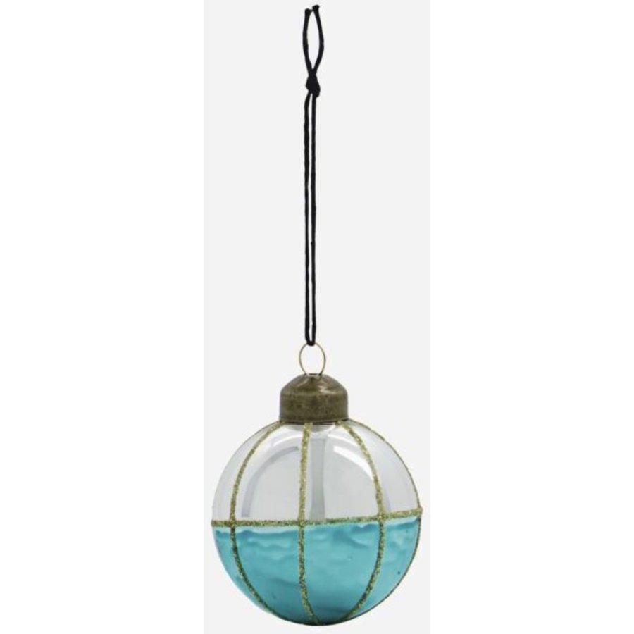 House Doctor Lines Julepynt �5 cm, Turkis