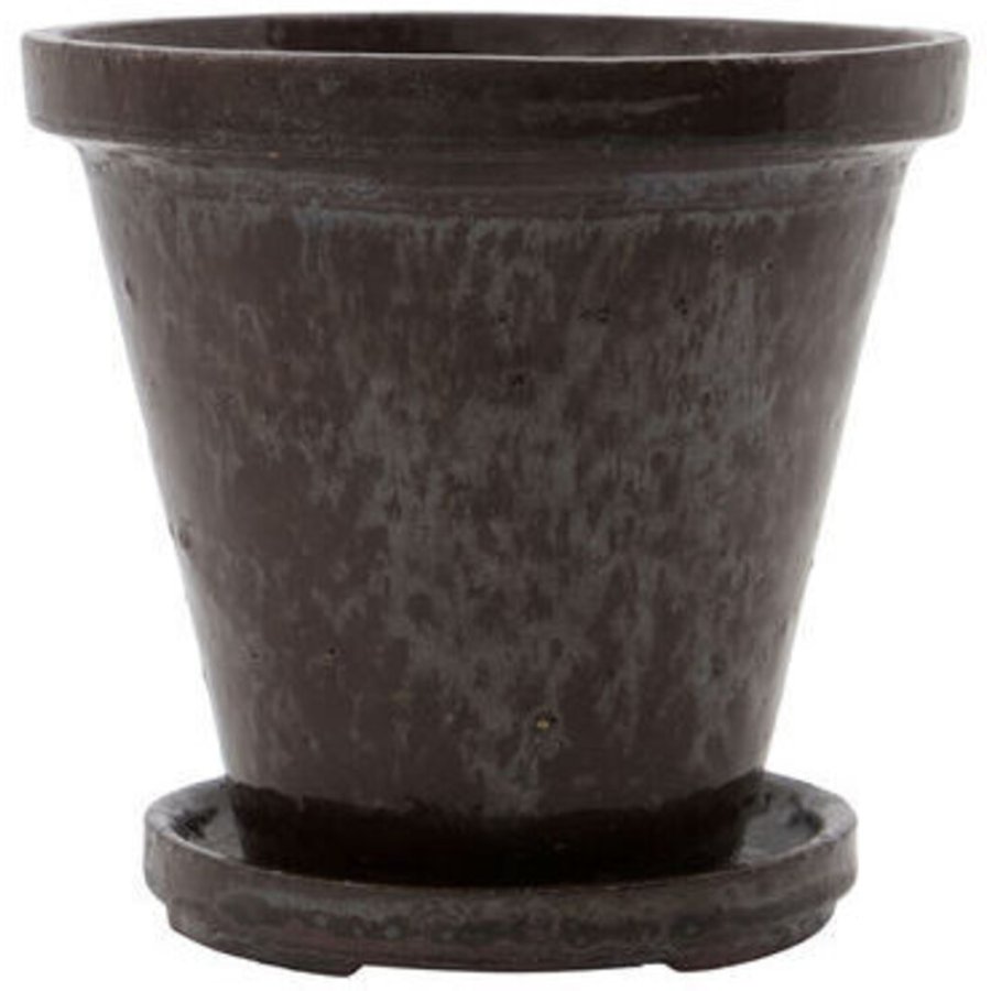 House Doctor Flower Urtepotteskjuler m. Undersk�l 2 stk, Brun