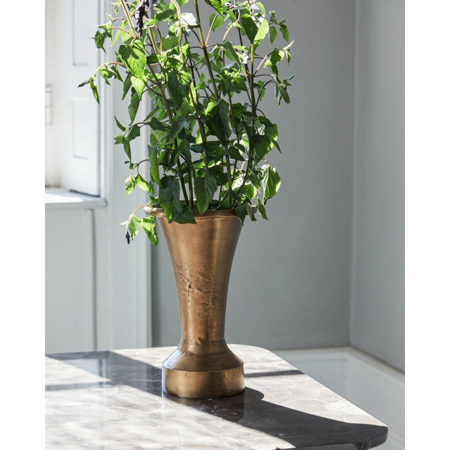 House Doctor Florist Vase H33 cm, Messing antik