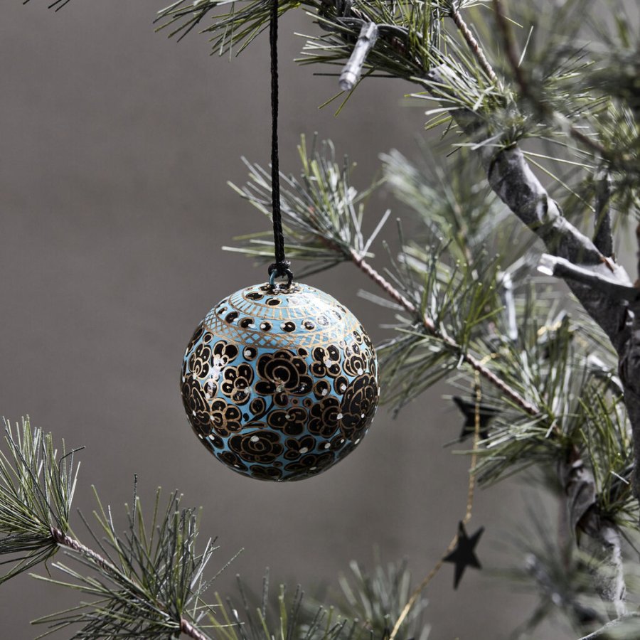 House Doctor Mache Julepynt �5 cm, Bl�/Sort