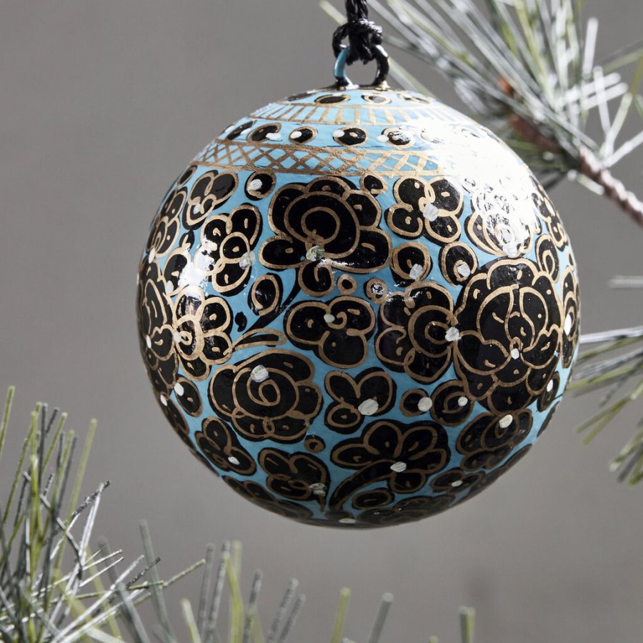 House Doctor Mache Julepynt �5 cm, Bl�/Sort