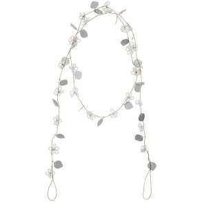 House Doctor Leaf Guirlande 150 cm, Hvid/S�lv