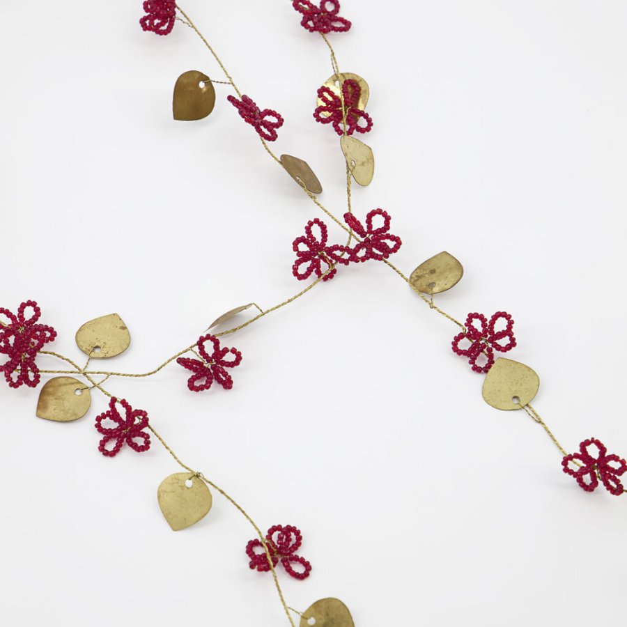 House Doctor Leaf Guirlande 150 cm, Br�ndt R�d