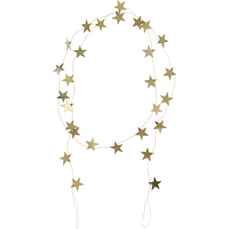 House Doctor Stars Guirlande 150 cm, Messingfinnish