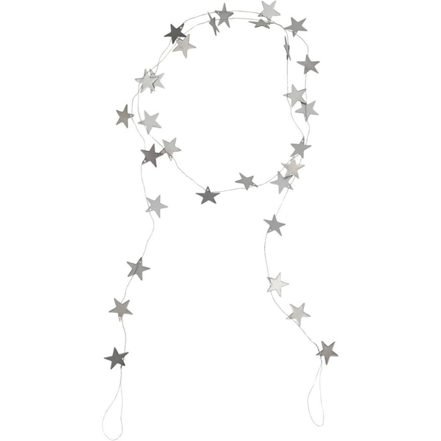 House Doctor Stars Guirlande 150 cm, Antik S�lv