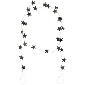 House Doctor Stars Guirlande 150 cm, Sort Antik
