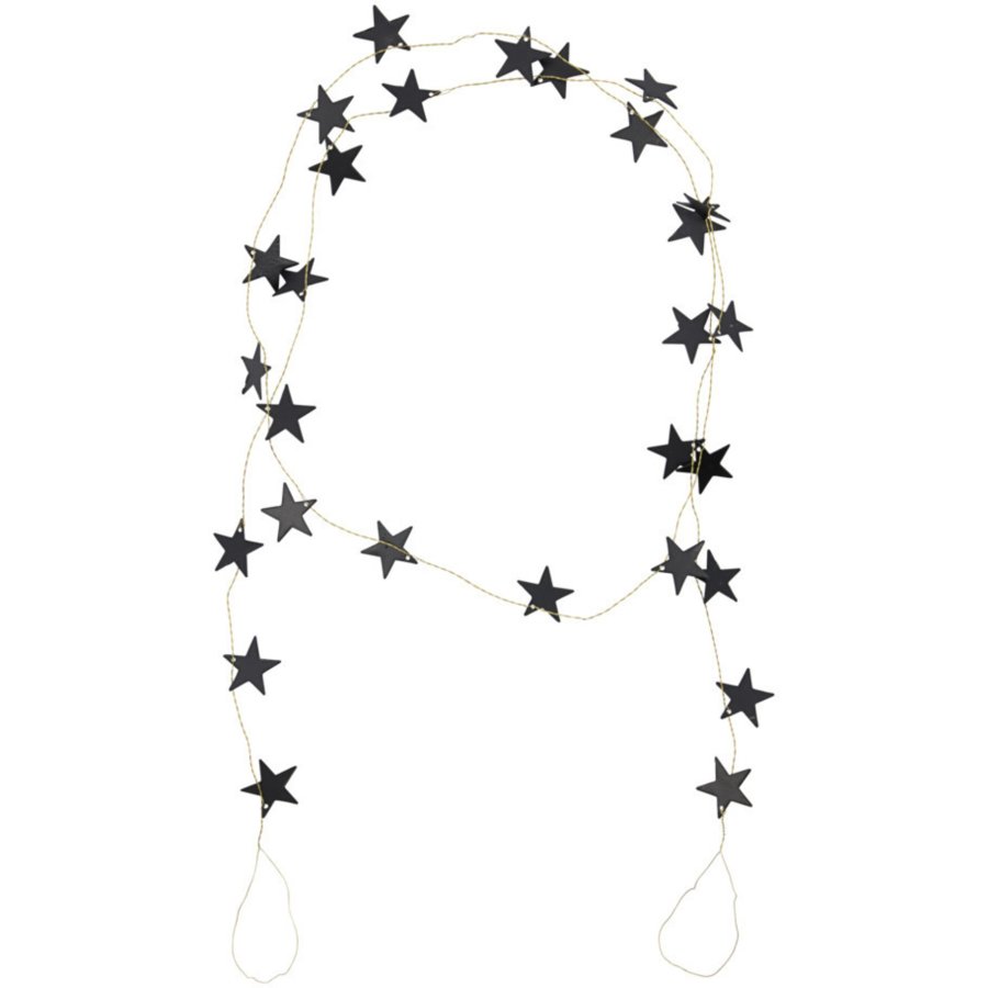 House Doctor Stars Guirlande 150 cm, Sort Antik