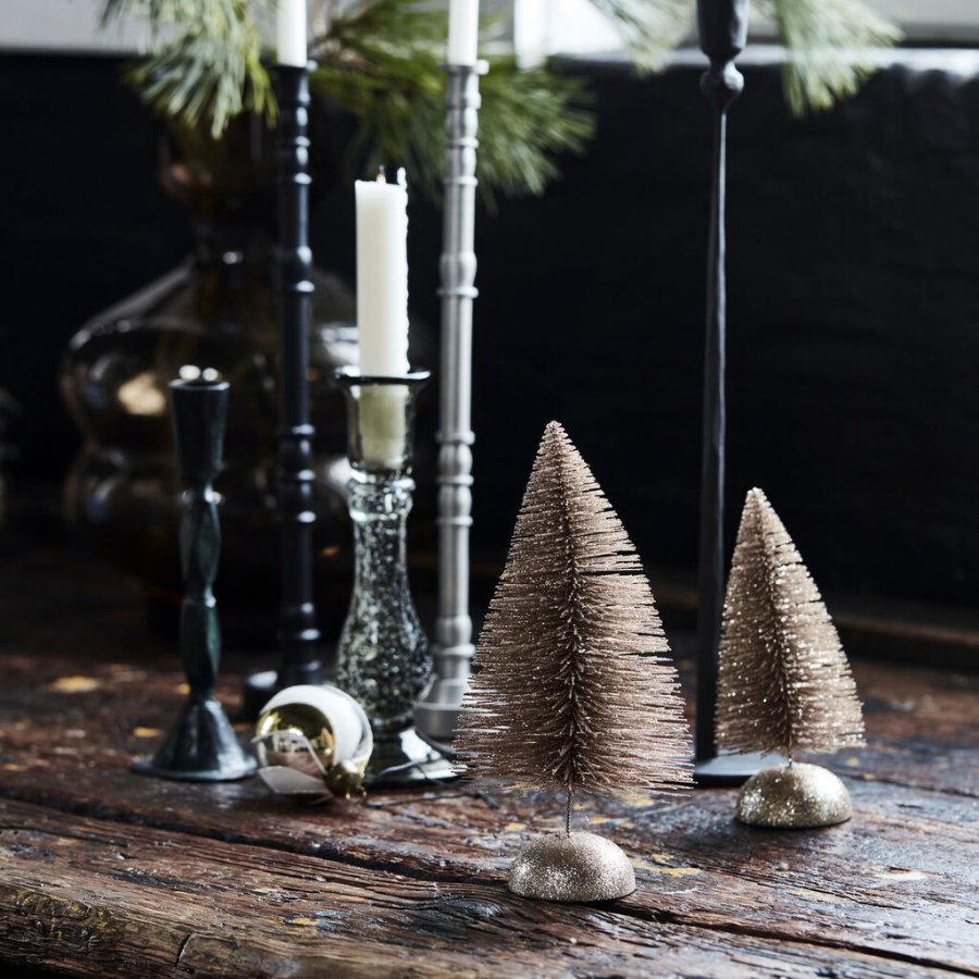 House Doctor Forst Juletr� H22 cm, Champagne