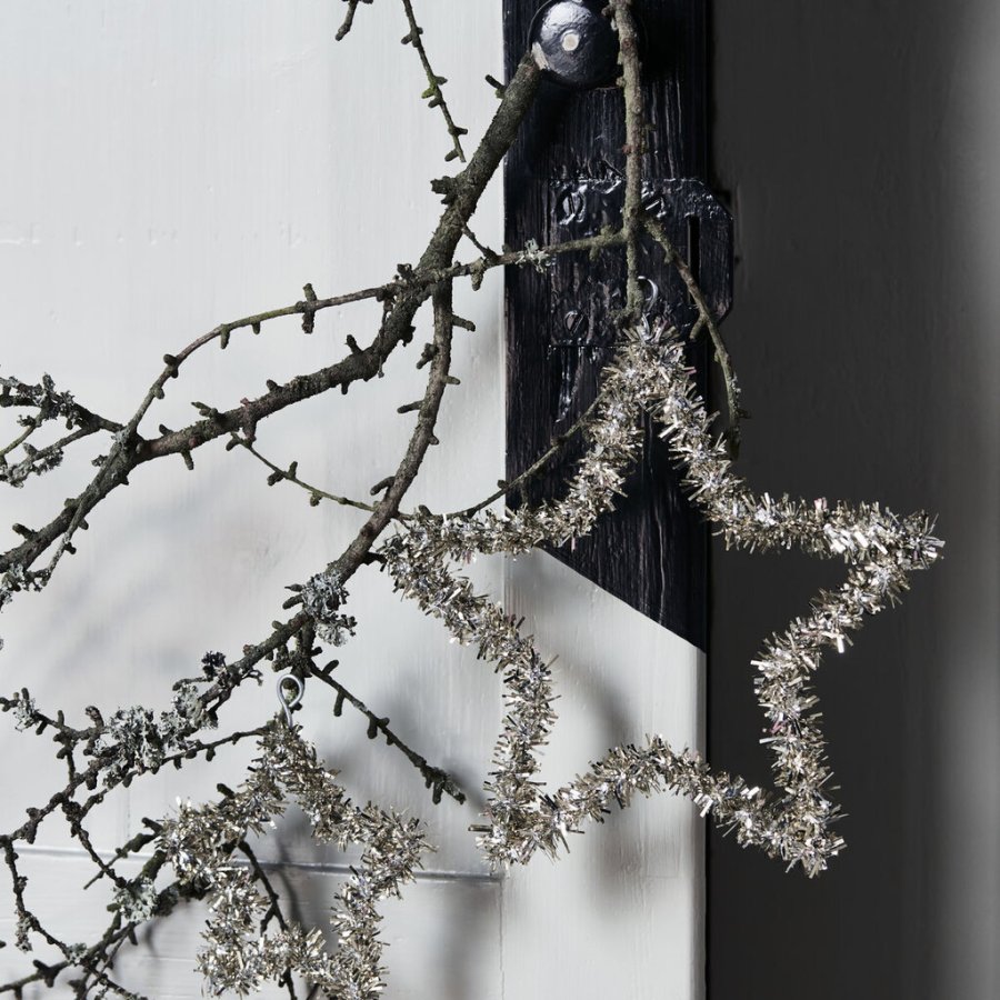 House Doctor Joy Star Julepynt �21 cm, S�lv Oxideret